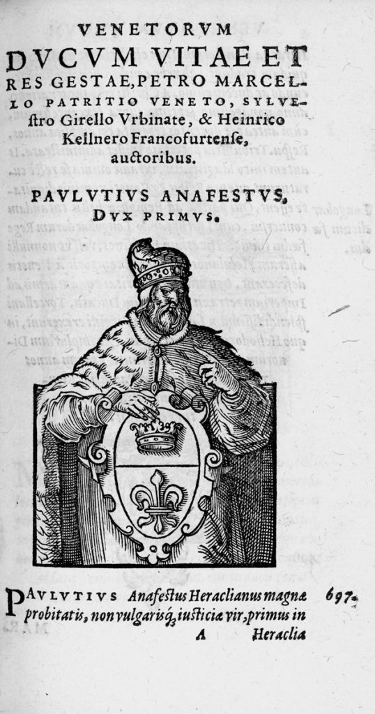 Illustration de Paoloccio Anafesto, premier doge mythologique de Venise.