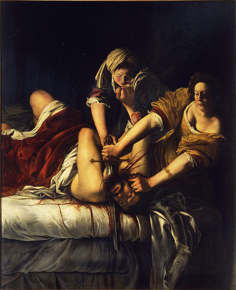Artemisia Gentileschi, Judith, 1612, huile sur toile, Musée Capodimonte, Naples.