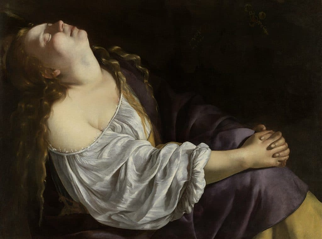 Artemisia Gentileschi, Marie Madeleine en extase, 1622, collection privée, © Wikimedia Commons.
