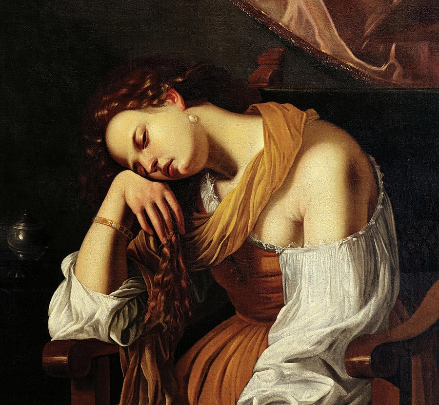 Artemisia Gentileschi, Marie-Madelaine en mélancolie, cathédrale de Séville, vers 1625